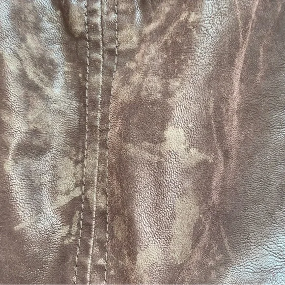 Free People Modern Femme Dark Brown Leather Style Mini Skirt - Picture 6 of 6